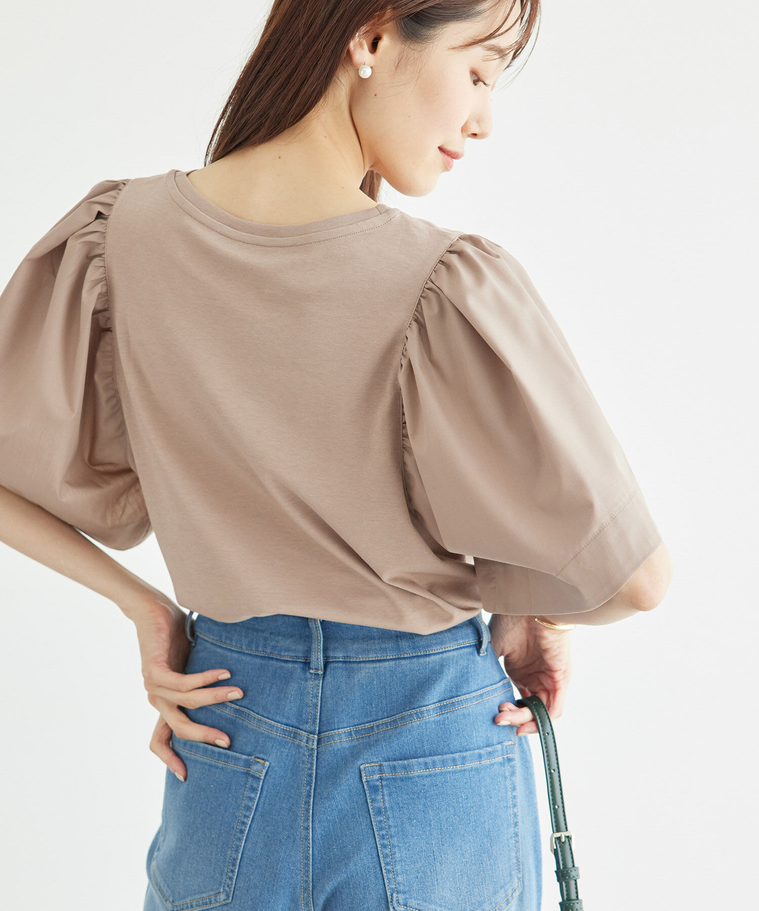 Rope&rsquo;Picnic「布帛ボリューム袖カットソートップス」|Tシャツ・カットソー|