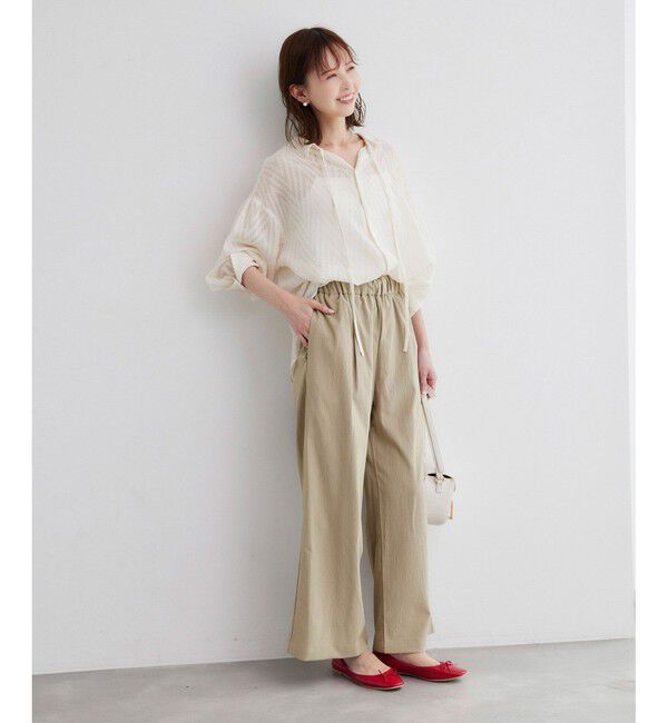 Rope&rsquo;Picnic「【3サイズ展開】イージーワイドパンツ」|チノ|