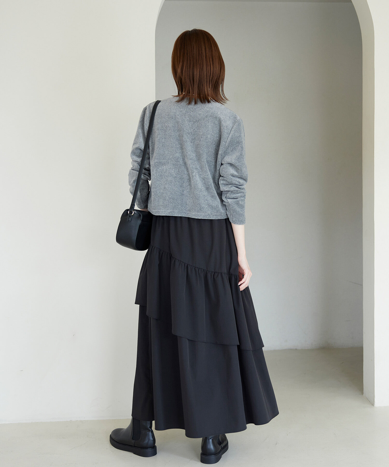 Rope&rsquo;Picnic「パイルクロップドカーディガン」|カーディガン|