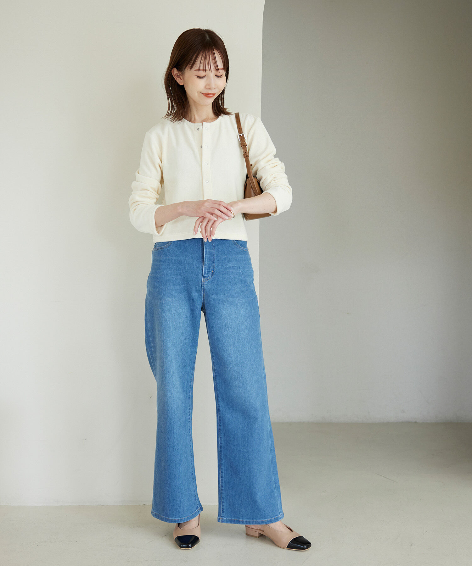 Rope&rsquo;Picnic「パイルクロップドカーディガン」|カーディガン|