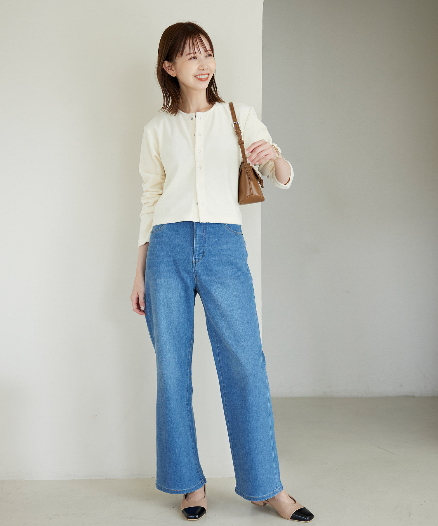 Rope&rsquo;Picnic「パイルクロップドカーディガン」|カーディガン|