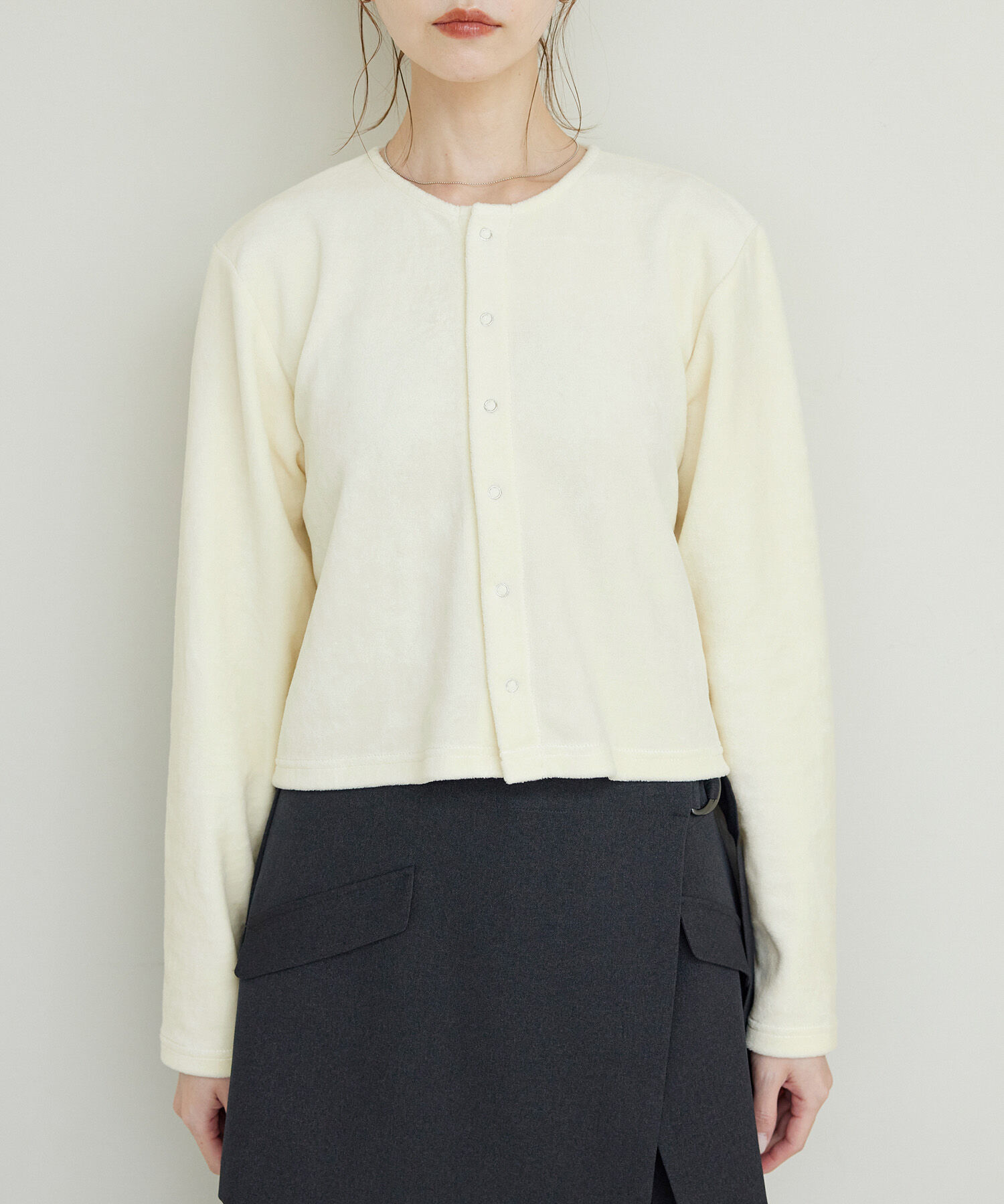 Rope&rsquo;Picnic「パイルクロップドカーディガン」|カーディガン|