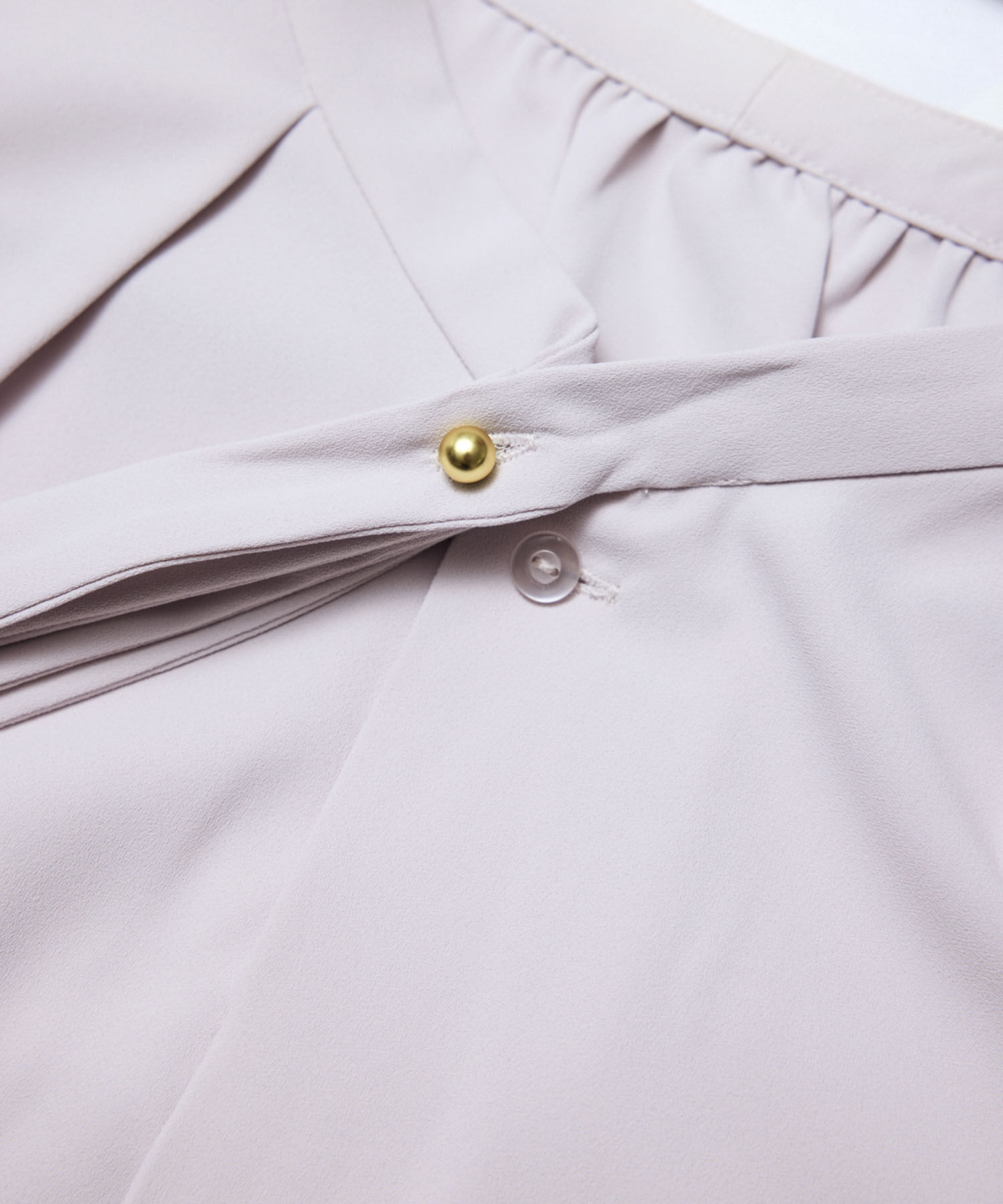 Rope&rsquo;Picnic「2サイズ展開/メタルボタンリボンタイハーフスリーブブラウス」|シャツ・ブラウス|