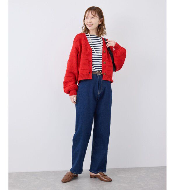 Rope&rsquo;Picnic「ガーターボーダーショート丈カーディガン」|カーディガン|