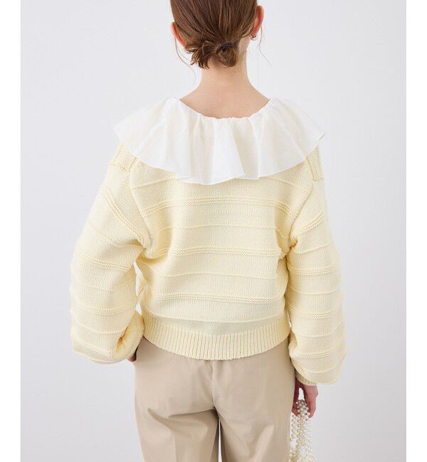 Rope&rsquo;Picnic「ガーターボーダーショート丈カーディガン」|カーディガン|