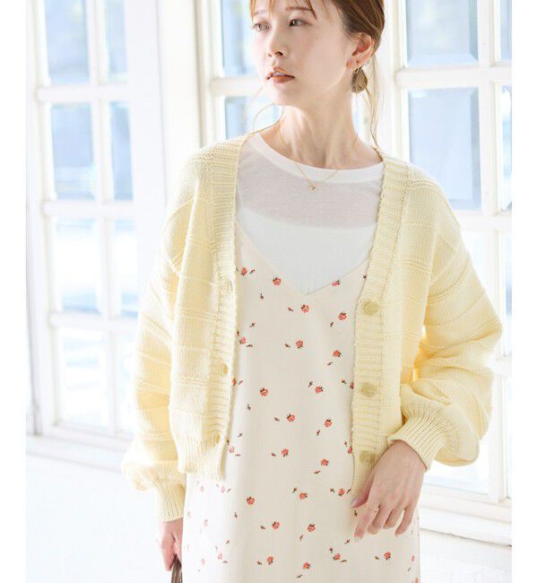 Rope&rsquo;Picnic「ガーターボーダーショート丈カーディガン」|カーディガン|