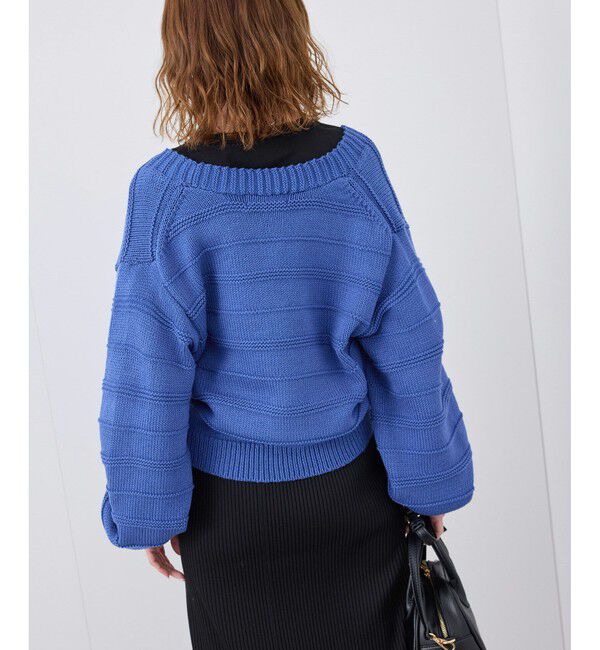 Rope&rsquo;Picnic「ガーターボーダーショート丈カーディガン」|カーディガン|