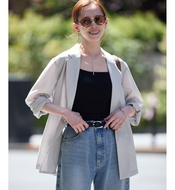 Rope&rsquo;Picnic「【接触冷感・吸水速乾・防シワ】エフォートレスリラックスジャケット/通勤・セットアップ対応」|テーラードジャケット|