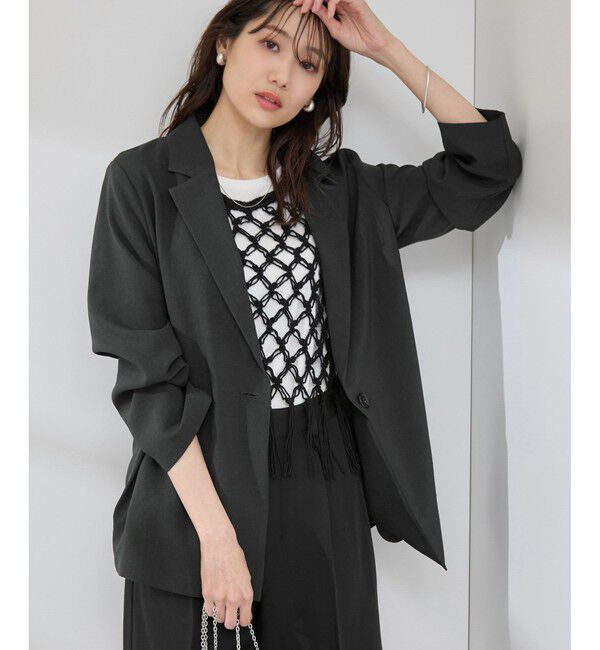 Rope&rsquo;Picnic「【接触冷感・吸水速乾・防シワ】エフォートレスリラックスジャケット/通勤・セットアップ対応」|テーラードジャケット|