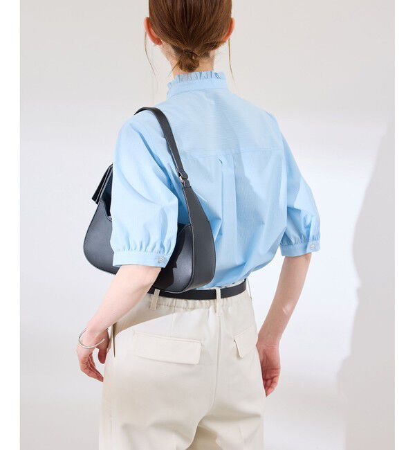 Rope&rsquo;Picnic「【花粉ガード・防シワ】ハーフスリーブフリルシャツ」|シャツ・ブラウス|