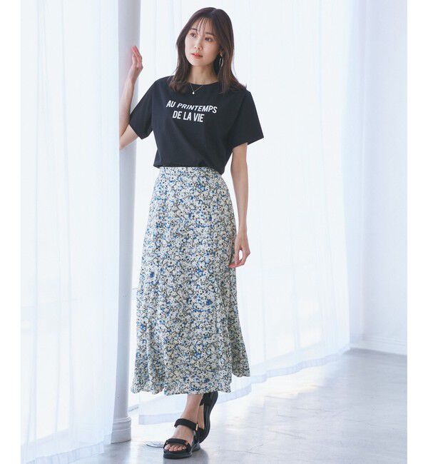 Rope&rsquo;Picnic「【emur/エミュール】マーガレット柄ナロースカート」|スカート|