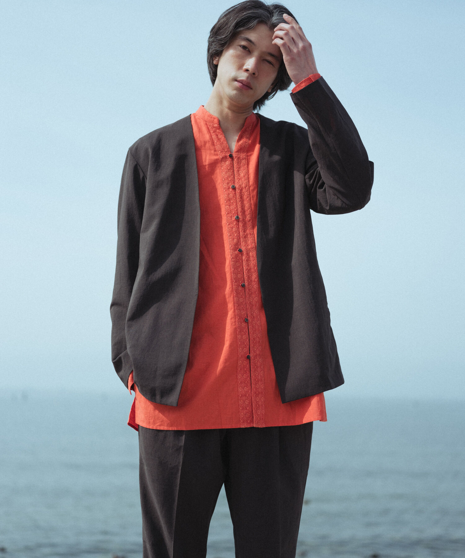 ADAM ET ROPE'「【別注】《ne Quittez pas / ヌキテパ》OVER SIZE Caftan SHIRT」|シャツ・ブラウス|