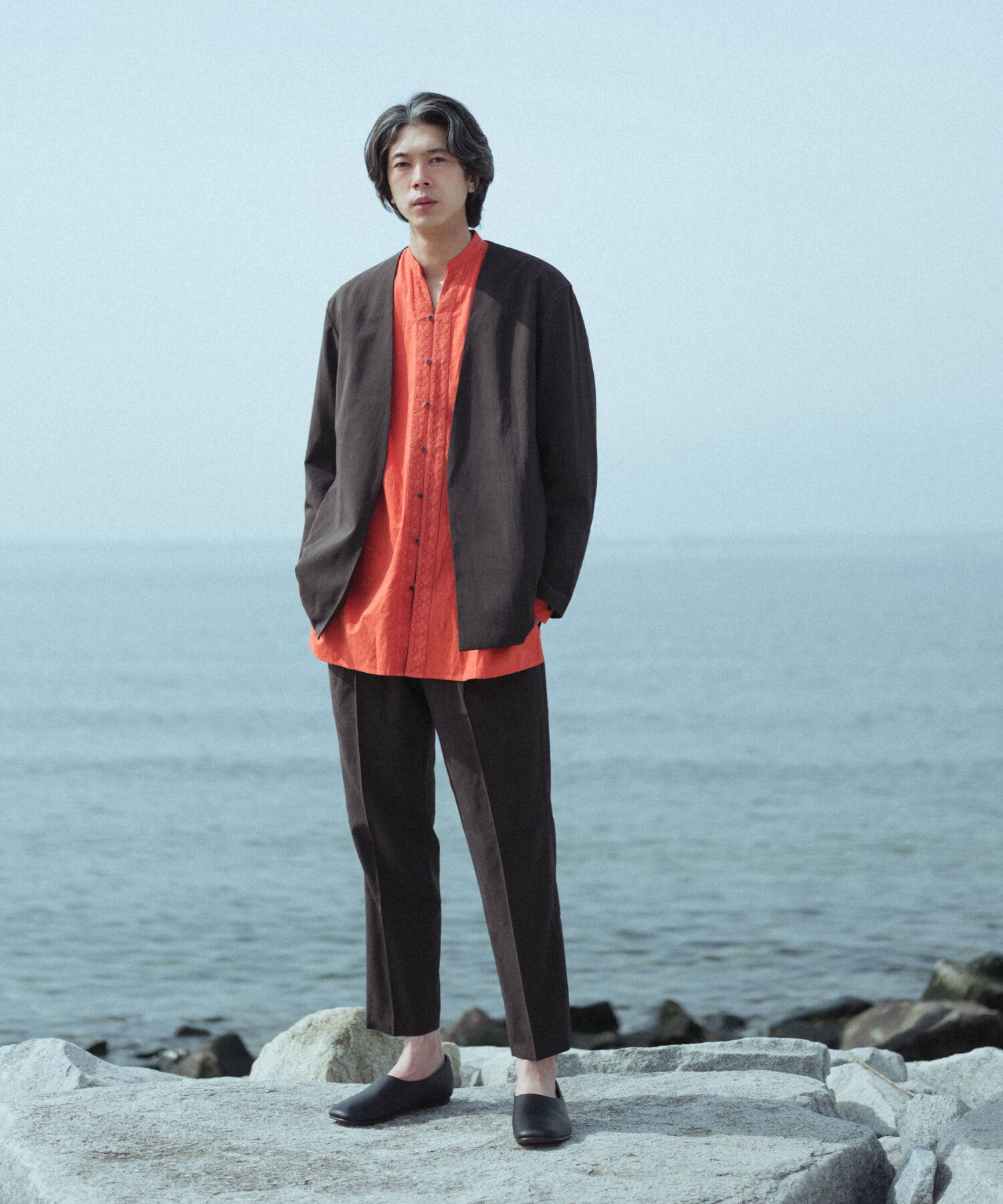 ADAM ET ROPE'「【別注】《ne Quittez pas / ヌキテパ》OVER SIZE Caftan SHIRT」|シャツ・ブラウス|