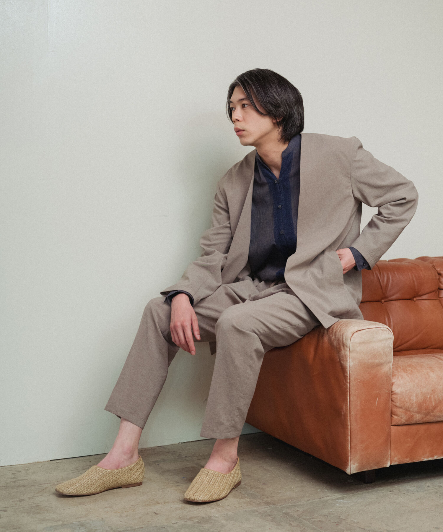 ADAM ET ROPE'「【別注】《ne Quittez pas / ヌキテパ》OVER SIZE Caftan SHIRT」|シャツ・ブラウス|