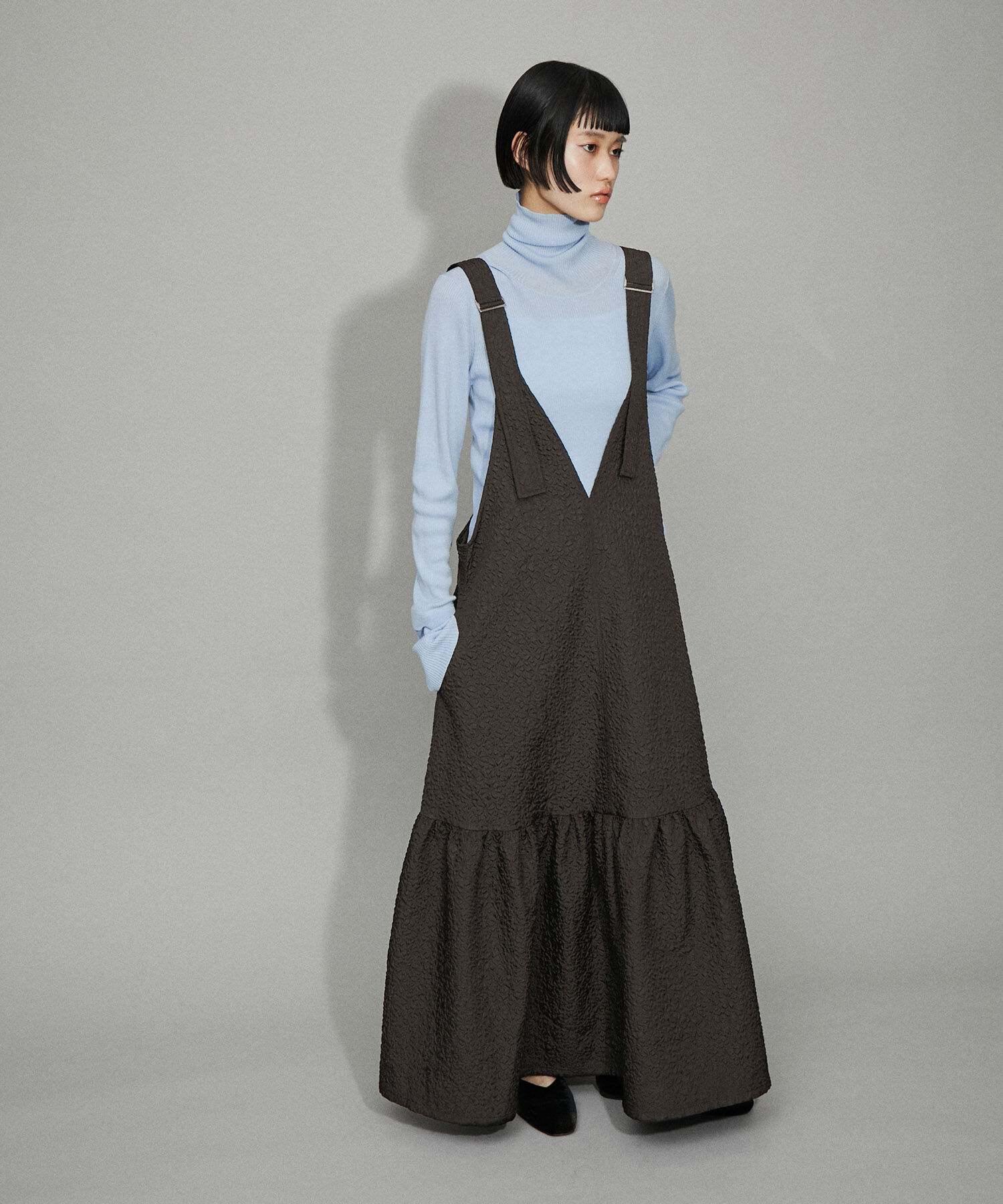 ADAM ET ROPE'「【WEB限定】オーバーオールジャンパースカート」|ジャンパースカート|