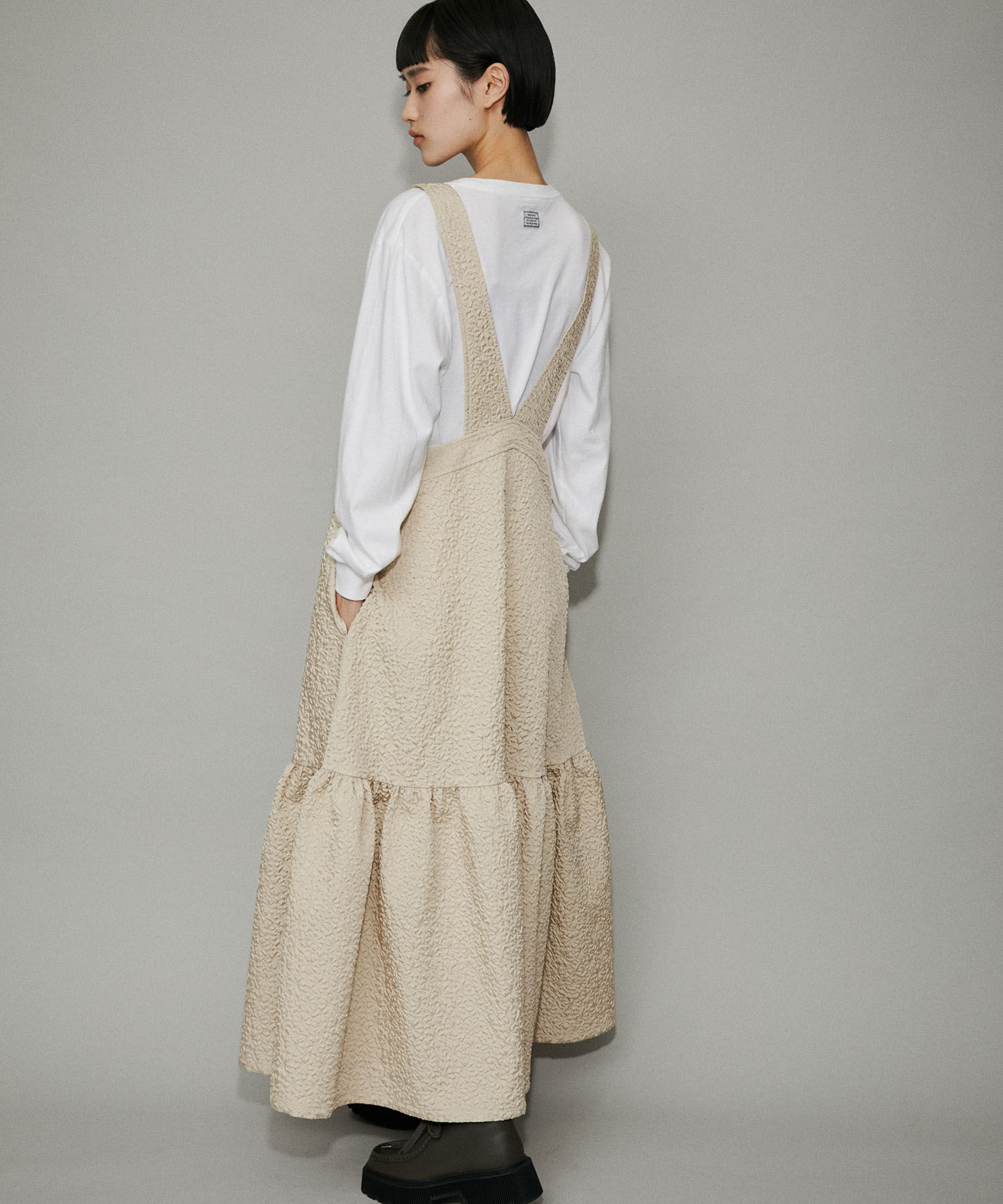 ADAM ET ROPE'「【WEB限定】オーバーオールジャンパースカート」|ジャンパースカート|