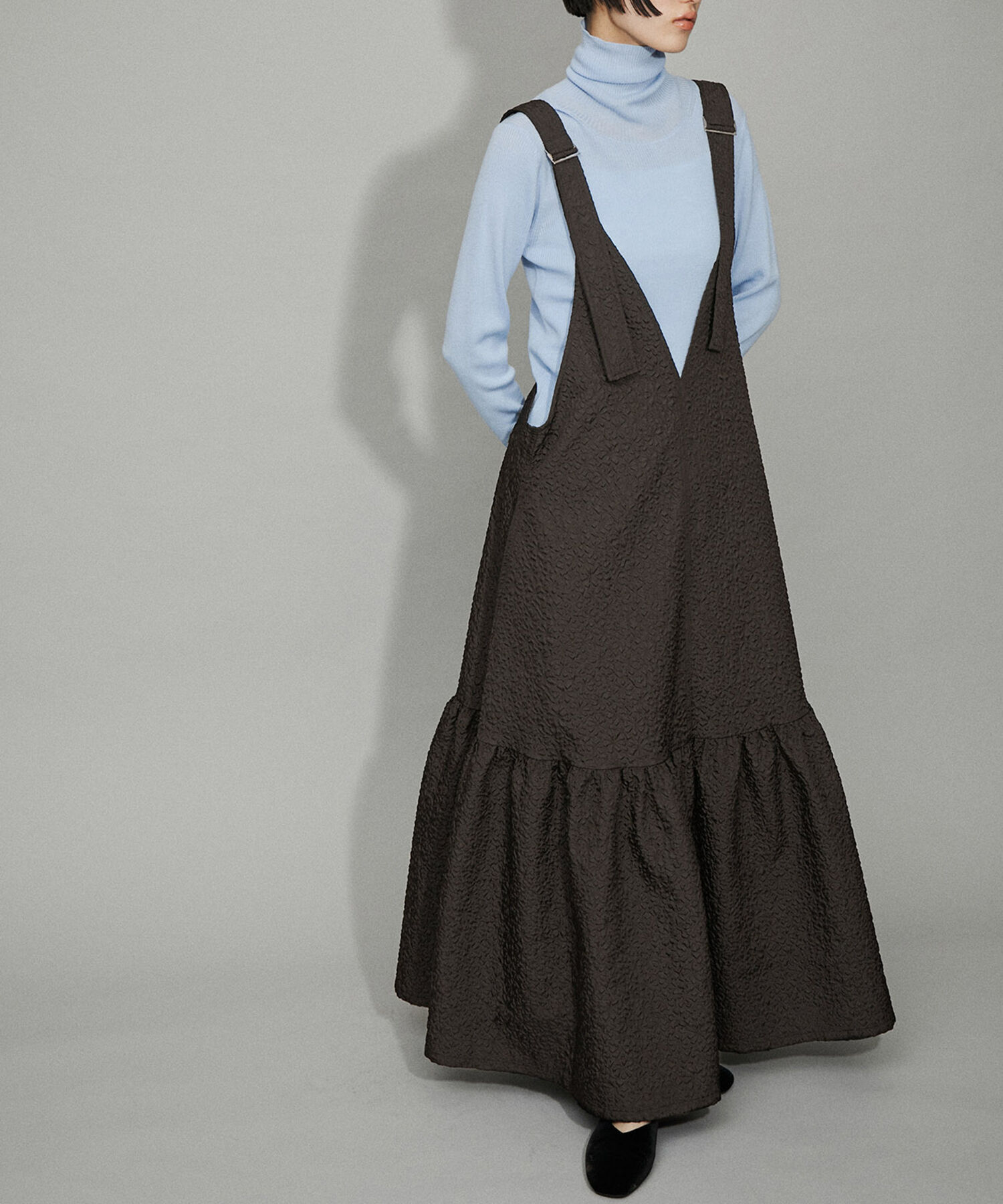 ADAM ET ROPE'「【WEB限定】オーバーオールジャンパースカート」|ジャンパースカート|
