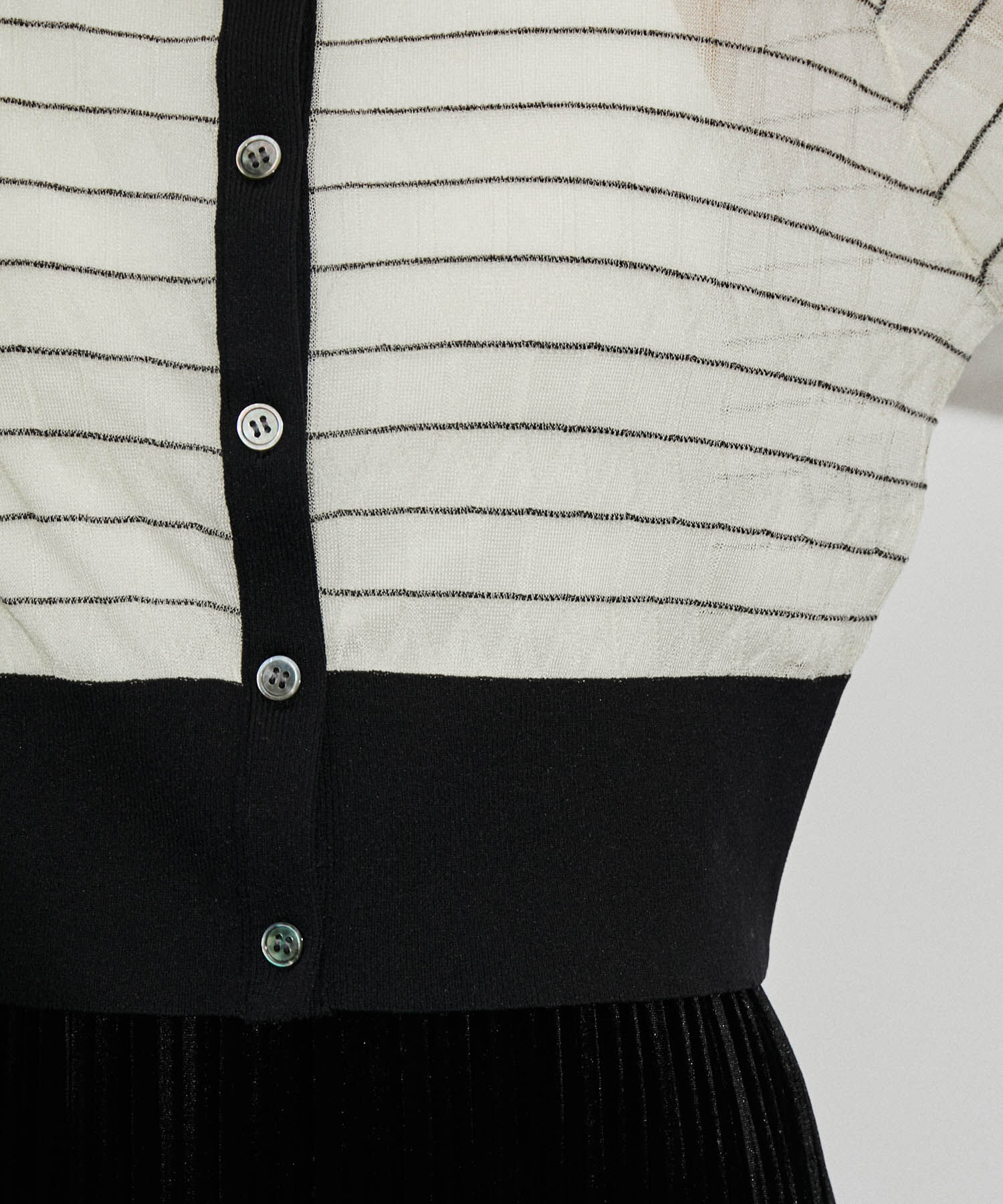 ADAM ET ROPE'「シアーボーダーカーディガン」|カーディガン|