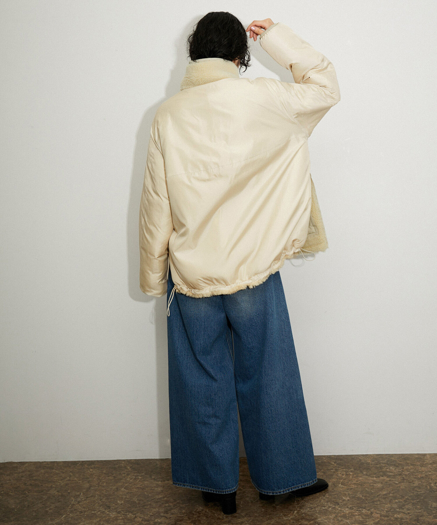 ADAM ET ROPE'「〈リバーシブル〉ボアZIPブルゾン」|ブルゾン・スタジャン|