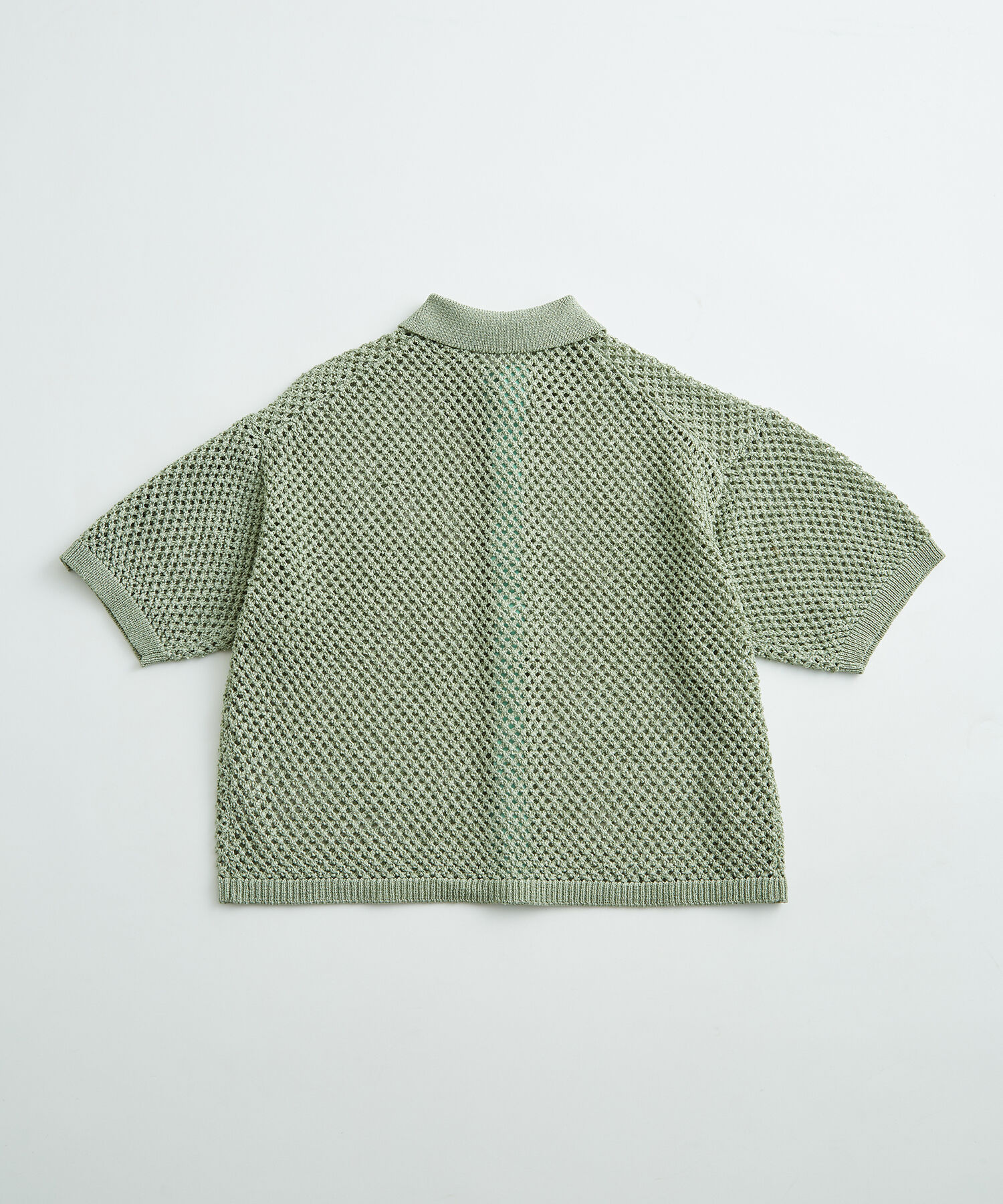 ADAM ET ROPE'「【透かし編みニット】シアー ハーフスリーブ カーディガン / シースルー / サスティナブル / ユニセックス」|カーディガン|