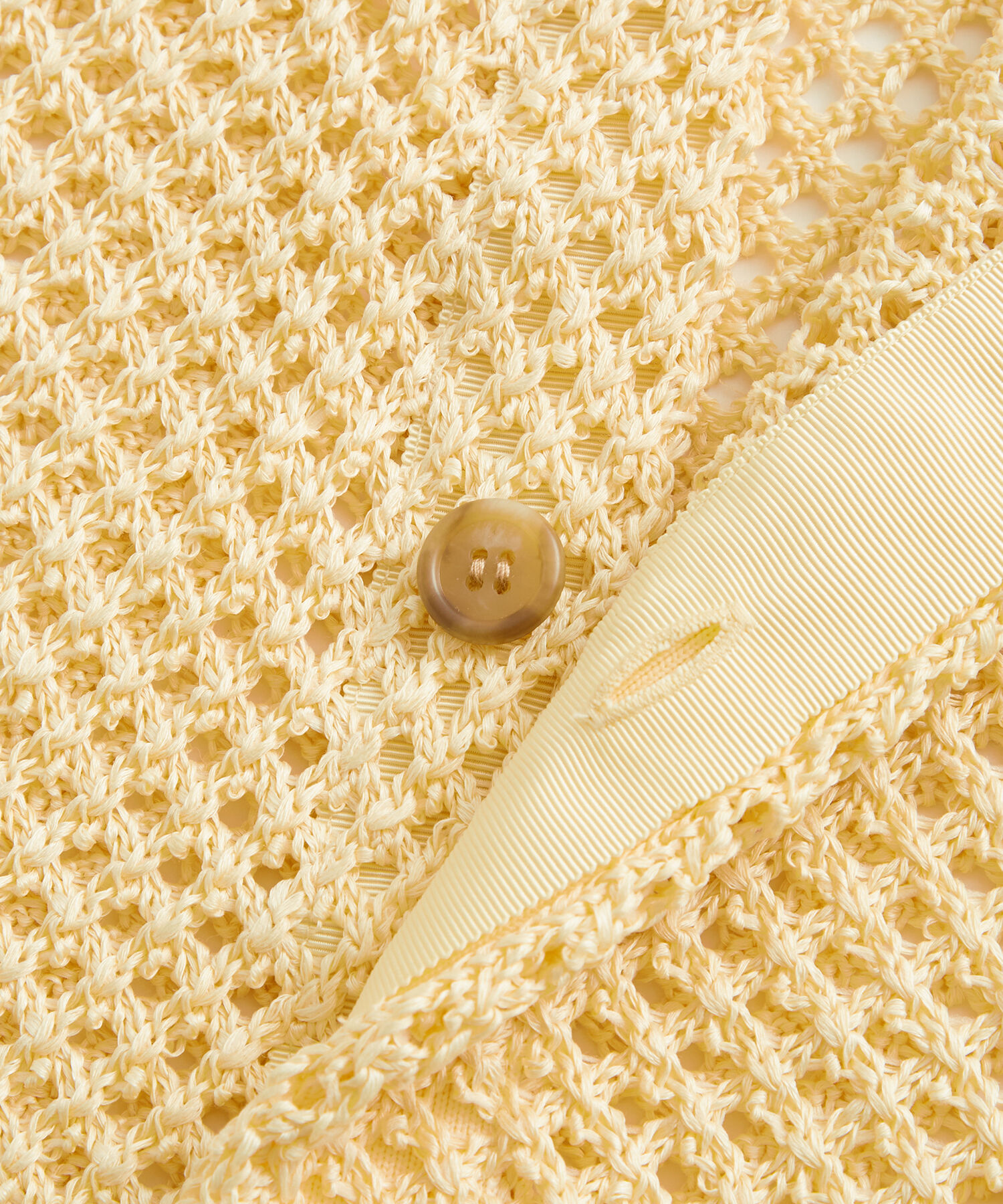 ADAM ET ROPE'「【透かし編みニット】シアー ハーフスリーブ カーディガン / シースルー / サスティナブル / ユニセックス」|カーディガン|