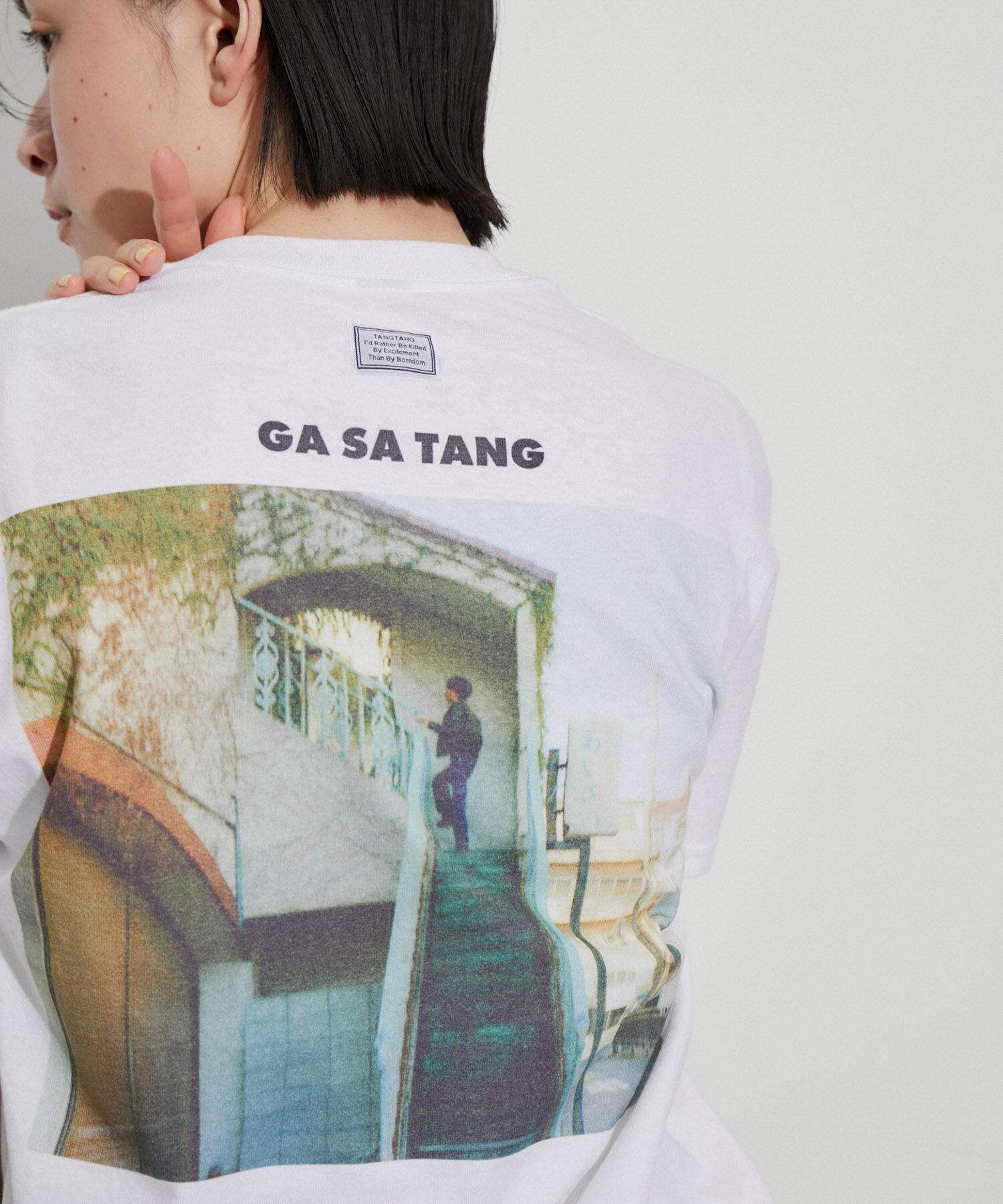 ADAM ET ROPE'「【TANGTANG for ADAM ET ROPE'】別注GASATANG  LET'SGOCAR10 2KAINI」|Tシャツ・カットソー|