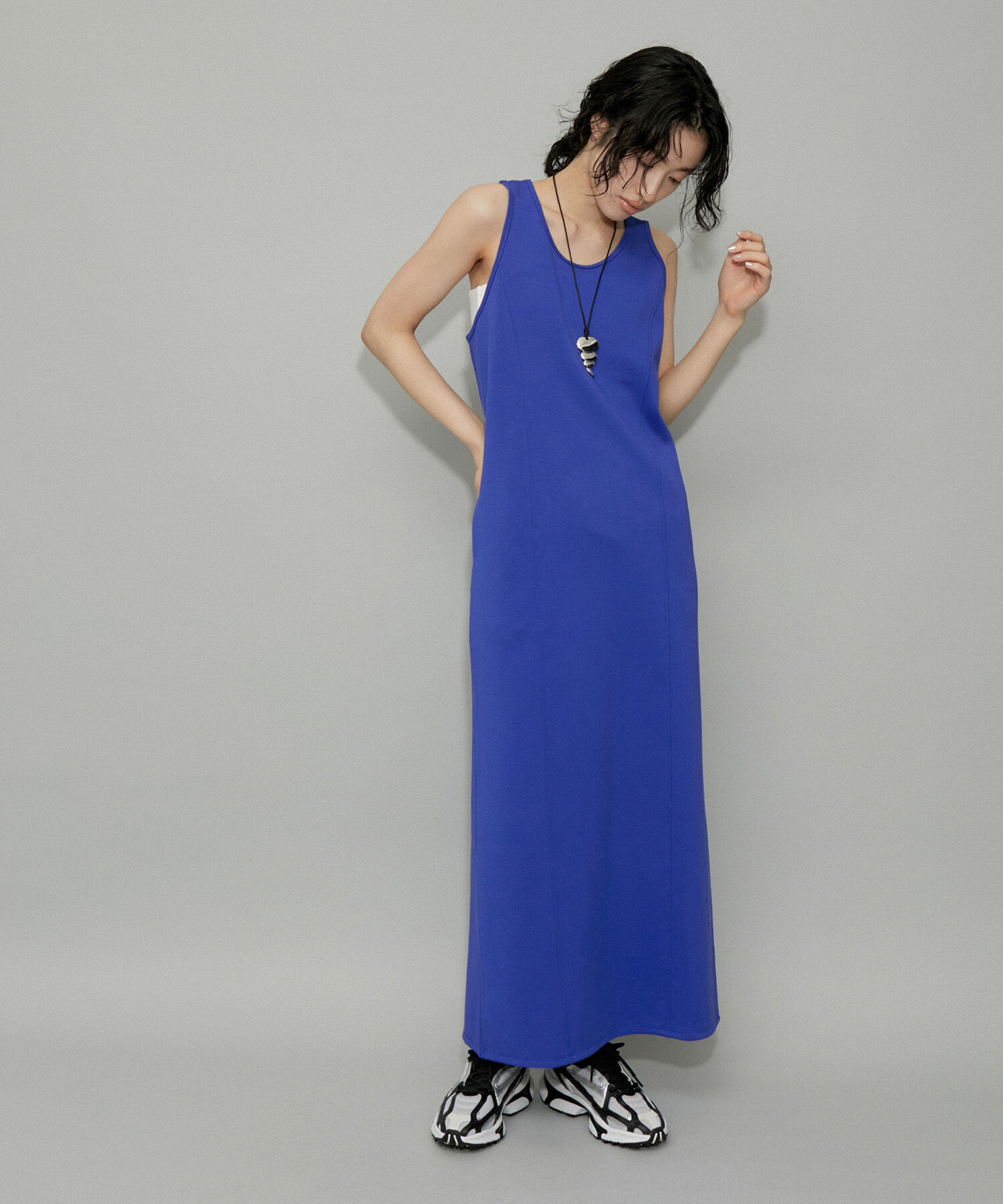 ADAM ET ROPE'「【再入荷・WEB限定・セットアイテム】パターンニットジレコンビワンピース」|ワンピース|