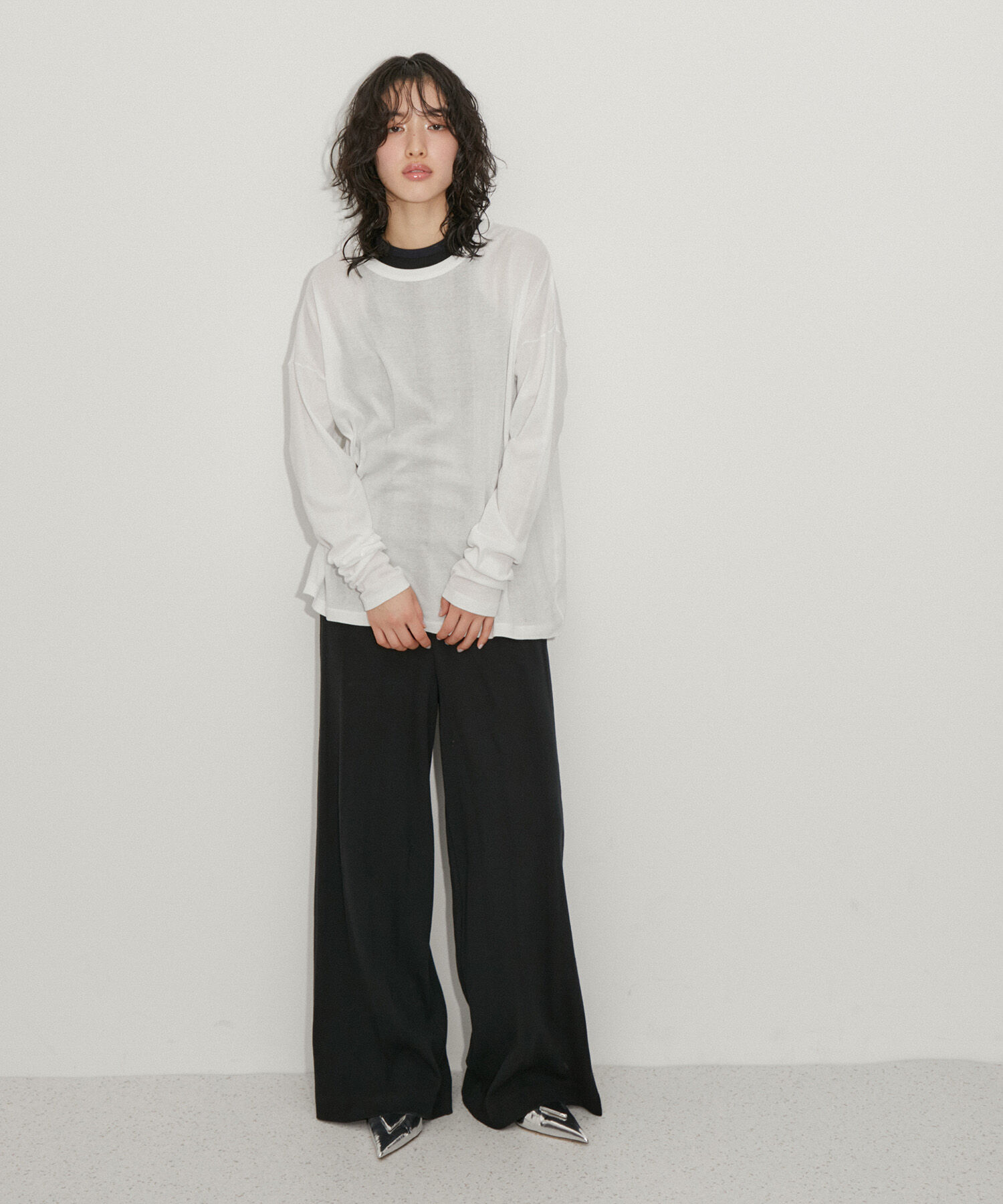 ADAM ET ROPE'「【Miller for ADAM ET ROPE' 】別注SHEER TEE(2PACK)」|Tシャツ・カットソー|