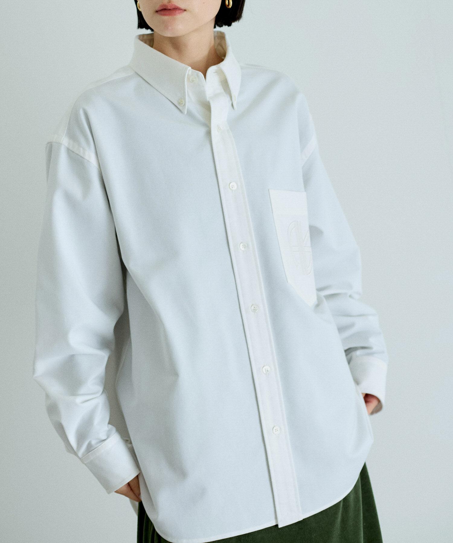 ADAM ET ROPE'「オックスボタンダウンシャツ」|シャツ・ブラウス|オフホワイト(15)