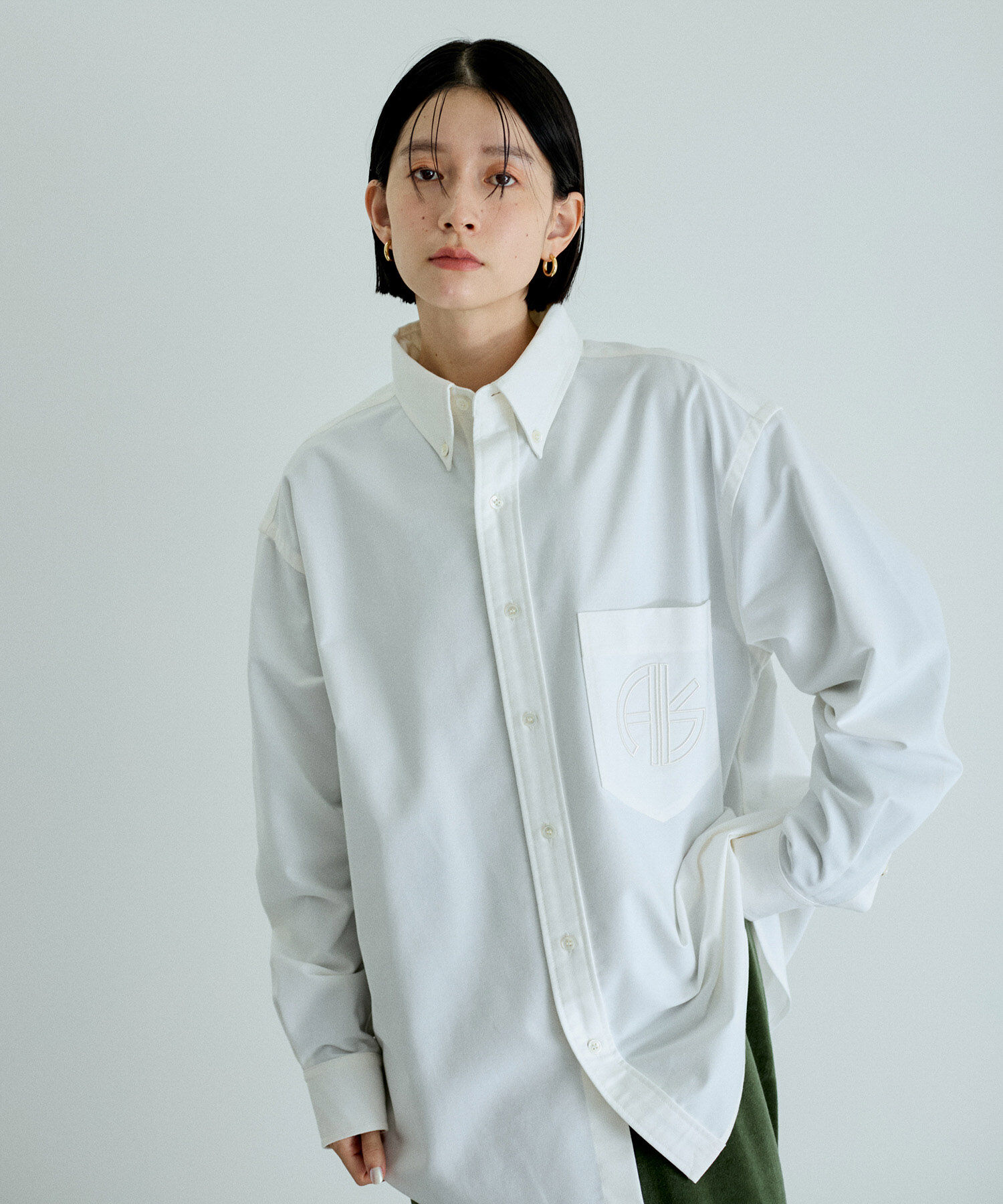 ADAM ET ROPE'「オックスボタンダウンシャツ」|シャツ・ブラウス|