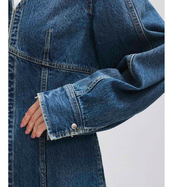 ADAM ET ROPE'「フロントホックデニムブラウス」|シャツ・ブラウス|