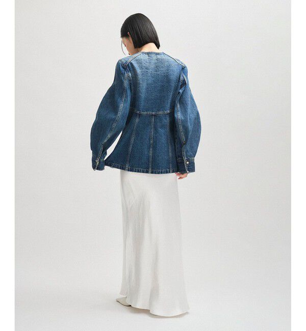 ADAM ET ROPE'「フロントホックデニムブラウス」|シャツ・ブラウス|