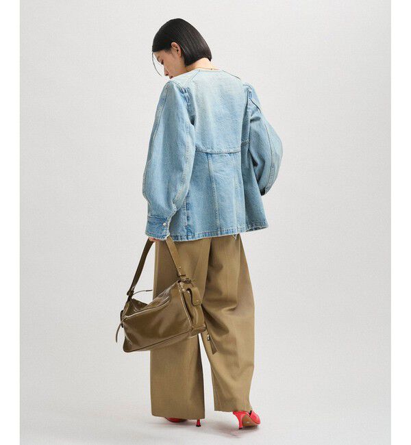 ADAM ET ROPE'「フロントホックデニムブラウス」|シャツ・ブラウス|