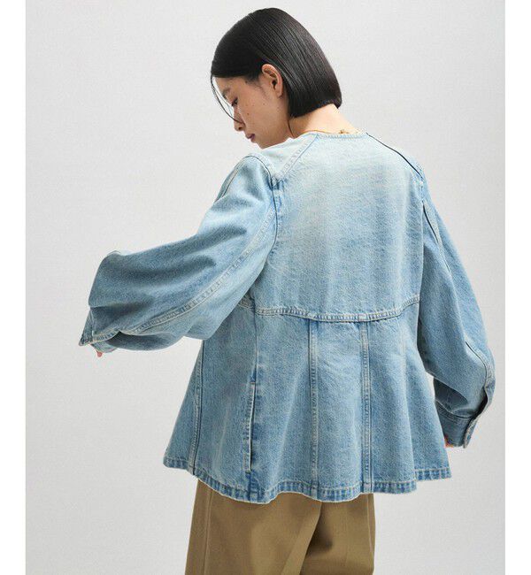 ADAM ET ROPE'「フロントホックデニムブラウス」|シャツ・ブラウス|