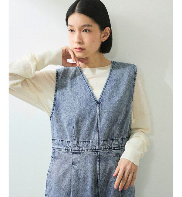 ADAM ET ROPE'「【WEB限定】ラインデニムオールインワン」|オールインワン|
