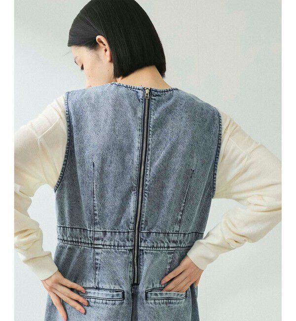 ADAM ET ROPE'「【WEB限定】ラインデニムオールインワン」|オールインワン|