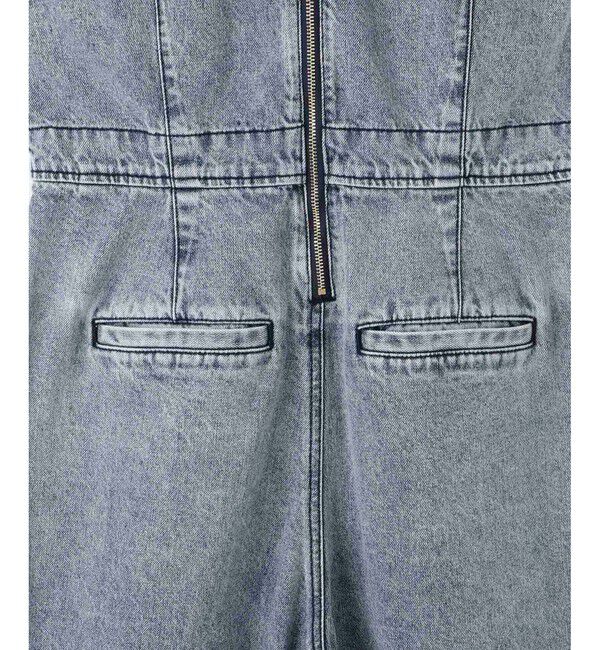 ADAM ET ROPE'「【WEB限定】ラインデニムオールインワン」|オールインワン|