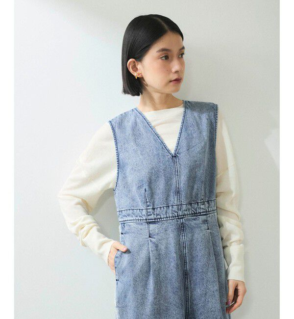 ADAM ET ROPE'「【WEB限定】ラインデニムオールインワン」|オールインワン|