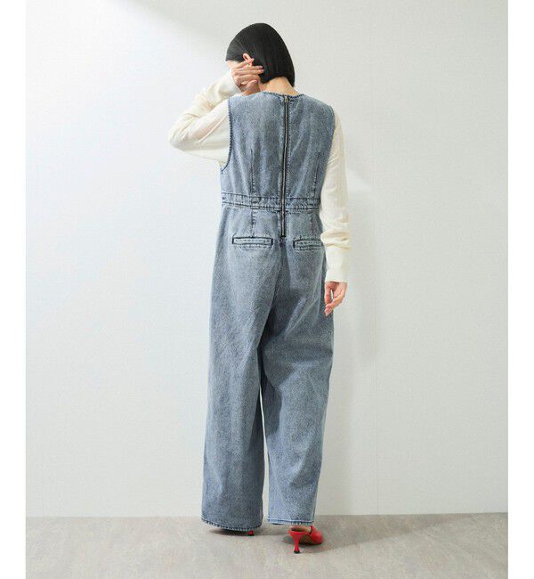 ADAM ET ROPE'「【WEB限定】ラインデニムオールインワン」|オールインワン|