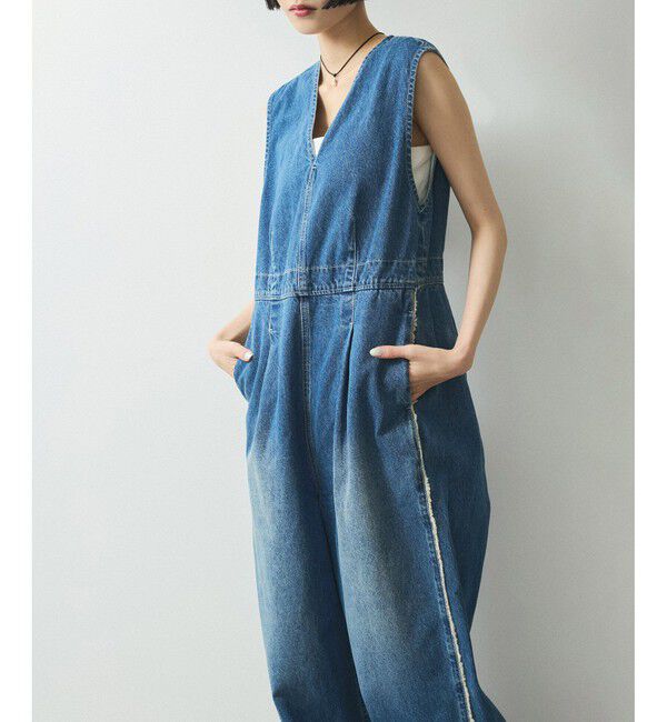 ADAM ET ROPE'「【WEB限定】ラインデニムオールインワン」|オールインワン|