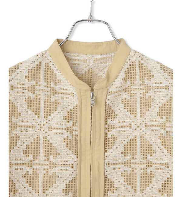 ADAM ET ROPE'「エンブロイダリーメッシュシャツ」|シャツ・ブラウス|