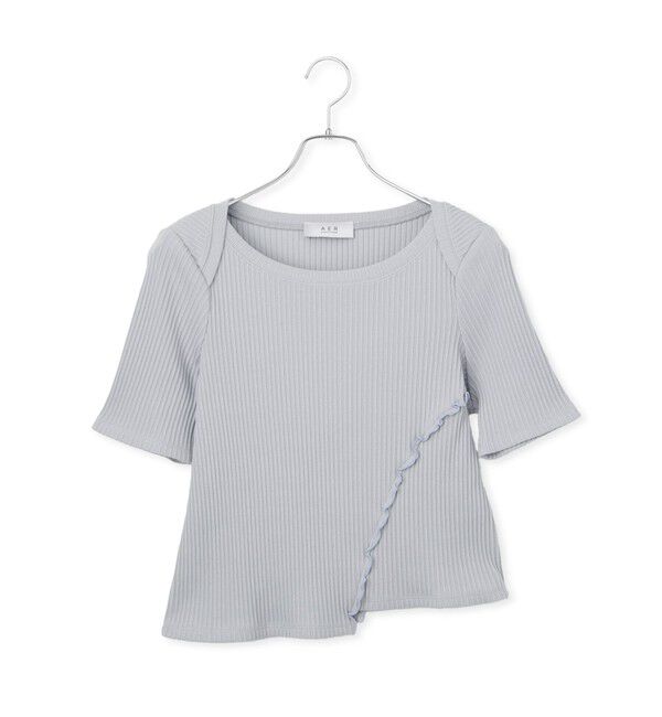 ADAM ET ROPE'「【WEB限定】アシンメトリーカッティングTシャツ」|Tシャツ・カットソー|