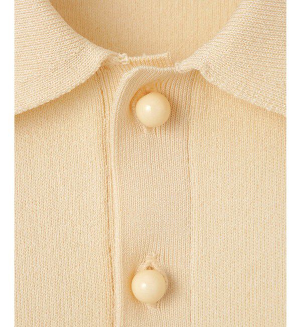 ADAM ET ROPE'「リボンポロニット」|ポロシャツ|