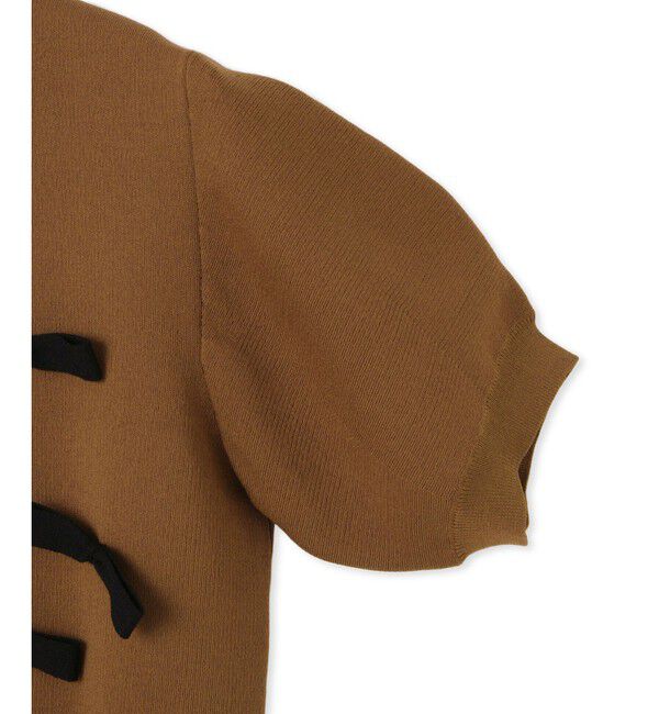 ADAM ET ROPE'「リボンポロニット」|ポロシャツ|