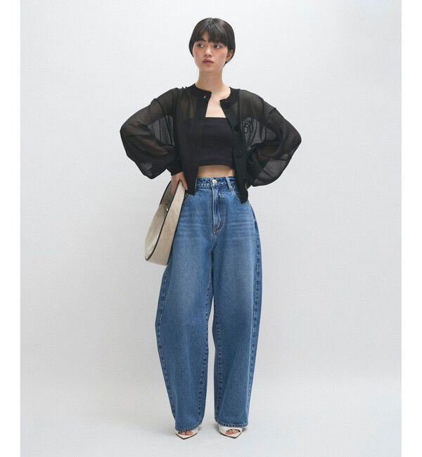 ADAM ET ROPE'「シアーロゴカーディガン」|カーディガン|