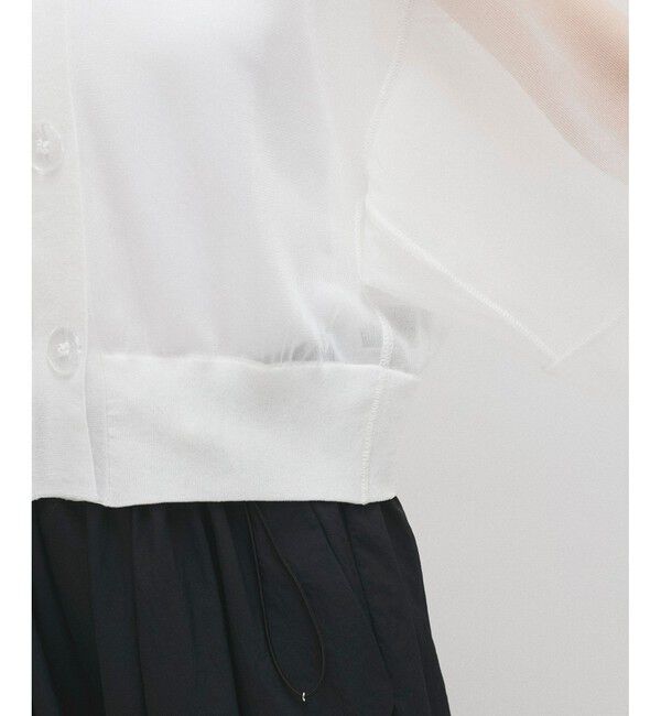 ADAM ET ROPE'「シアーロゴカーディガン」|カーディガン|