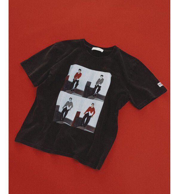 ADAM ET ROPE'「【WEB限定】RECORDSガーメントダイTシャツ」|Tシャツ・カットソー|ブラック系(03)