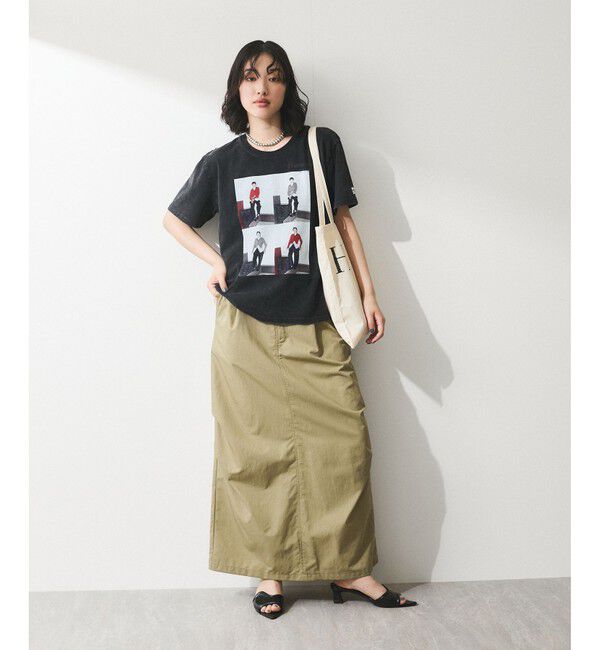 ADAM ET ROPE'「【WEB限定】RECORDSガーメントダイTシャツ」|Tシャツ・カットソー|