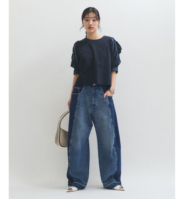 ADAM ET ROPE'「【サステナブル】バルーンスリーブTシャツ」|Tシャツ・カットソー|