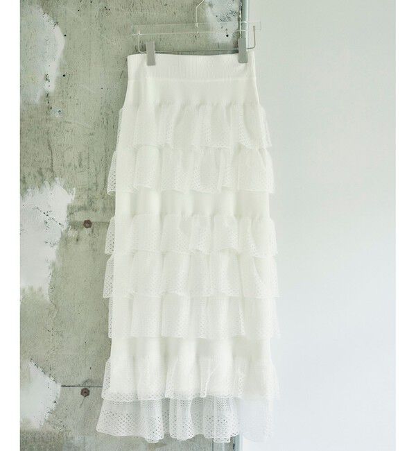 ADAM ET ROPE'「シアーフリルスカート」|スカート|
